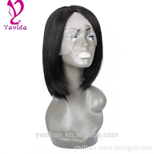 7A Full Lace Wig With Baby Hair Peruvian Straight Hair short wigs For Black Women Lace Frontals With Baby hair Hot sale bob wigs